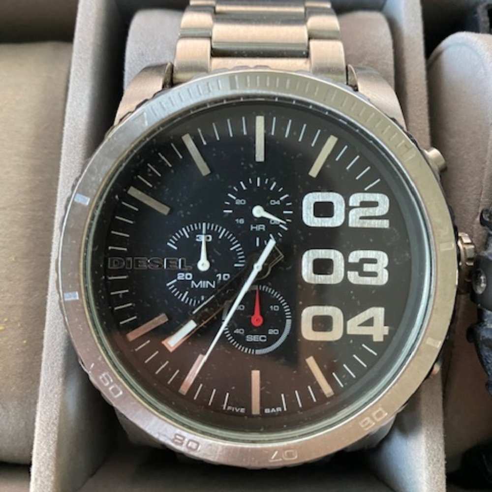 Diesel 5 Bar Stainless Steel Watch (Large Face)